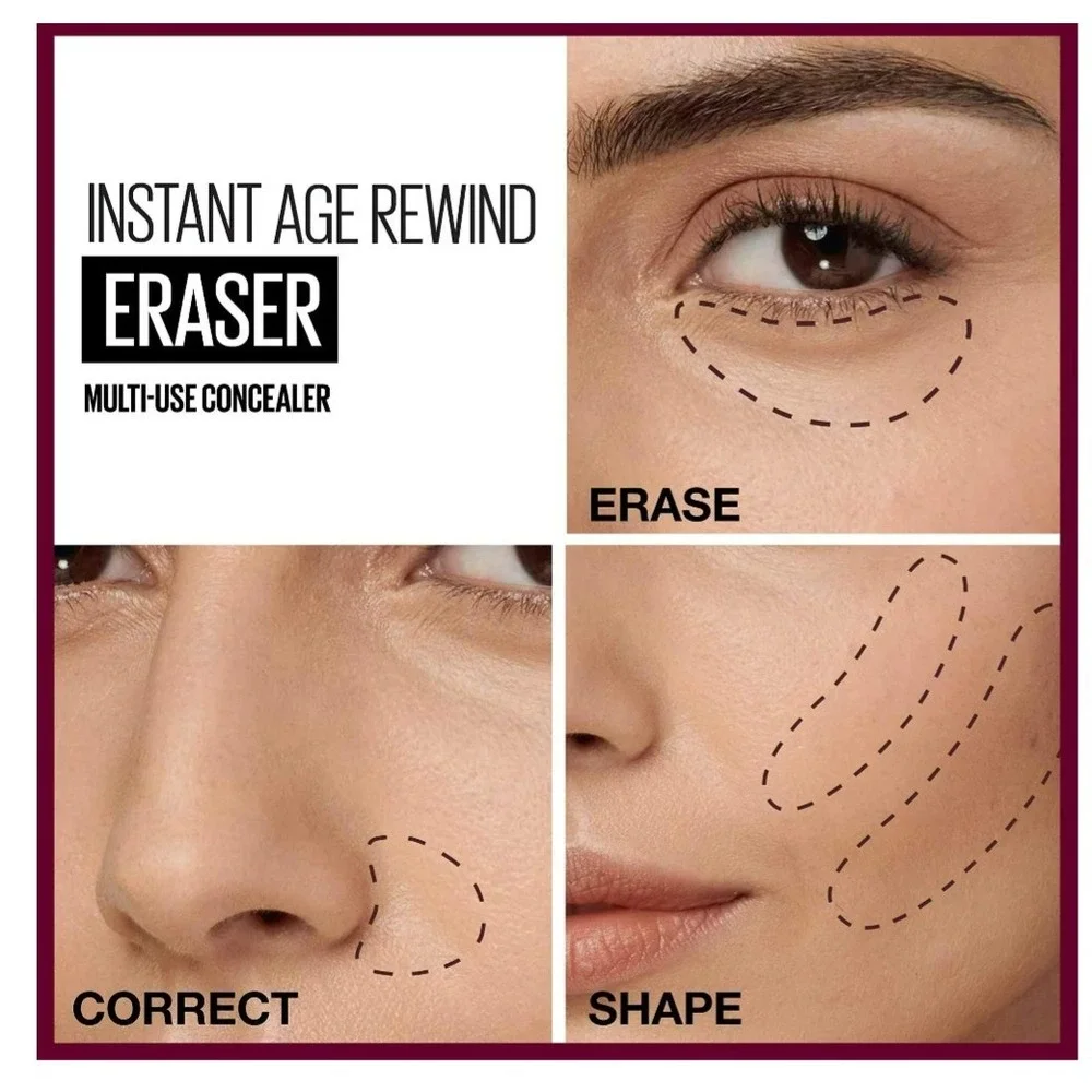 2 Maybelline NY Instant Age Rewind Eraser Concealer Shade 147.5 Med/full